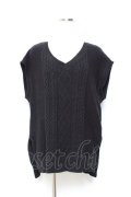 axes femme / ニットベストアンサンブルのニット M 黒 Y-25-11-05-074-AX-TO-SZ-ZY