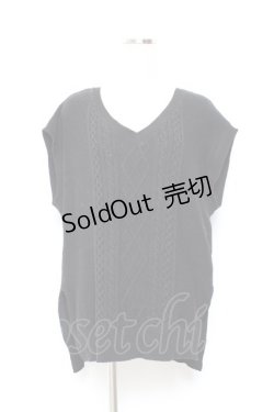 画像1: axes femme / ニットベストアンサンブルのニット M 黒 Y-25-11-05-074-AX-TO-SZ-ZI