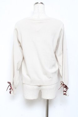 画像3: axes femme / 時計×歯車刺繍ニットカーディガン M 生成り Y-25-11-05-075-AX-TO-SZ-ZY