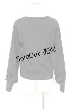 画像2: axes femme / 時計×歯車刺繍ニットカーディガン M 黒 Y-25-11-05-076-AX-TO-SZ-ZY