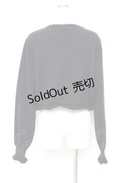 画像2: m petit by misako / リボンニットボレロ L 中黒 Y-25-11-05-077-LO-TO-SZ-ZY