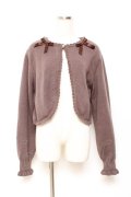 m petit by misako / リボンニットボレロ L 中茶 Y-25-11-05-078-LO-TO-SZ-ZY
