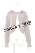 m petit by misako / リボンニットボレロ L 中茶 Y-25-11-05-078-LO-TO-SZ-ZY