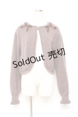 m petit by misako / リボンニットボレロ L 中茶 Y-25-11-05-078-LO-TO-SZ-ZY