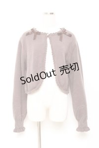 m petit by misako / リボンニットボレロ L 中茶 Y-25-11-05-078-LO-TO-SZ-ZY