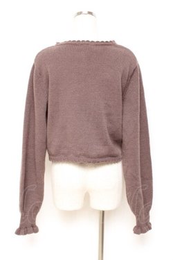 画像2: m petit by misako / リボンニットボレロ L 中茶 Y-25-11-05-078-LO-TO-SZ-ZY