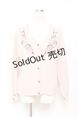 axes femme / ガーデニング刺繍カーディガン M ピンク Y-25-11-05-079-AX-TO-SZ-ZY