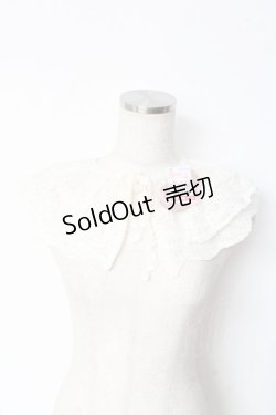 画像1: m petit by misako / AMレースツケエリ  中白 Y-25-11-05-013-LO-ZA-SZ-ZY