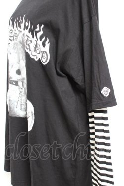 画像3: TRAVAS TOKYO / Punkish bear layered border L/S Tee/レイヤードボーダーくまプリントロングスリーブカットソー F ブラック Y-25-11-05-082-PU-TO-SZ-ZY