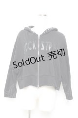 GLAD NEWS / スタッズフードショートパーカー R 黒 Y-25-11-05-087-GL-TO-SZ-ZY