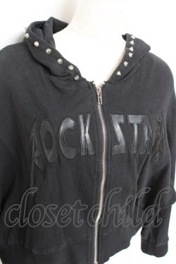 画像3: GLAD NEWS / スタッズフードショートパーカー R 黒 Y-25-11-05-087-GL-TO-SZ-ZY