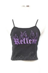 REFLEM / クロップドキャミソール F ブラック×パープル Y-25-11-05-091-PU-TO-SZ-ZY