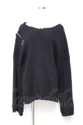 axes femme / ショルダージップニット M 黒 Y-25-11-05-092-AX-TO-SZ-ZY