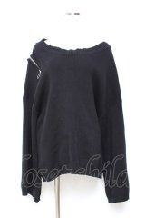 axes femme / ショルダージップニット M 黒 Y-25-11-05-092-AX-TO-SZ-ZY