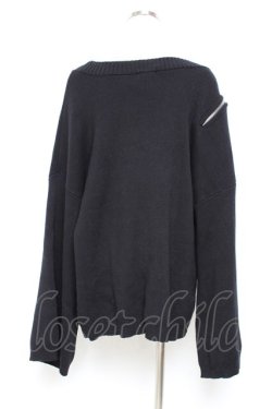 画像2: axes femme / ショルダージップニット M 黒 Y-25-11-05-092-AX-TO-SZ-ZY