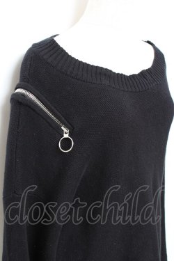 画像3: axes femme / ショルダージップニット M 黒 Y-25-11-05-092-AX-TO-SZ-ZY