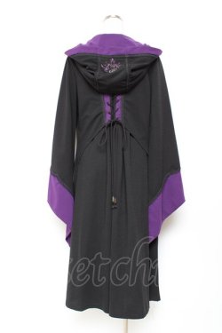 画像2: Ozz oneste / チャイナボタンロングカーディガン  黒×紫 Y-25-11-05-095-OO-TO-SZ-ZY