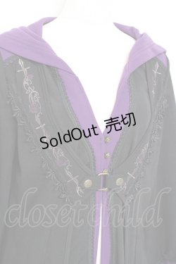 画像4: Ozz oneste / チャイナボタンロングカーディガン  黒×紫 Y-25-11-05-095-OO-TO-SZ-OS