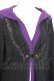 画像4: Ozz oneste / チャイナボタンロングカーディガン  黒×紫 Y-25-11-05-095-OO-TO-SZ-ZY (4)