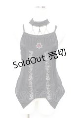 Ozz oneste / チェーン付きホルターネックキャミ  黒 Y-25-11-05-098-OO-BL-SZ-ZY