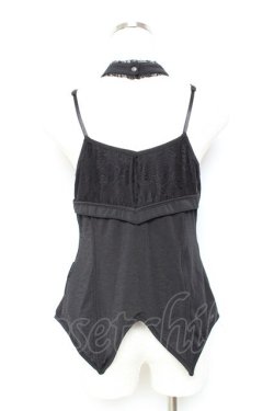 画像2: Ozz oneste / チェーン付きホルターネックキャミ  黒 Y-25-11-05-098-OO-BL-SZ-ZY