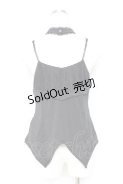 画像2: Ozz oneste / チェーン付きホルターネックキャミ  黒 Y-25-11-05-098-OO-BL-SZ-ZY