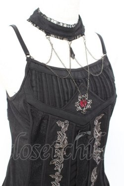 画像3: Ozz oneste / チェーン付きホルターネックキャミ  黒 Y-25-11-05-098-OO-BL-SZ-ZY