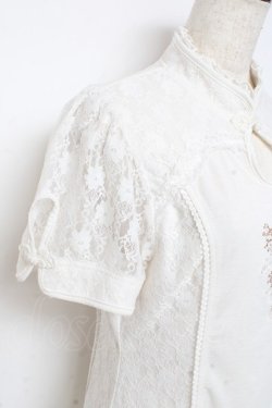画像3: Ozz oneste / レース切替刺繍入りパフスリーブトップス  白 Y-25-11-05-099-OO-TO-SZ-ZY