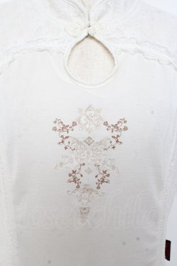 画像4: Ozz oneste / レース切替刺繍入りパフスリーブトップス  白 Y-25-11-05-099-OO-TO-SZ-ZY