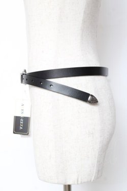 画像2: AXES-X / 柄バックル本革ベルト  黒 Y-25-11-05-015-LO-ZA-SZ-ZY