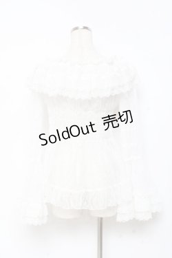 画像2: ATELIER PIERROT / Shirring Princess Sleeve Blouse-Lace-  白 Y-25-11-05-102-EL-BL-SZ-ZY