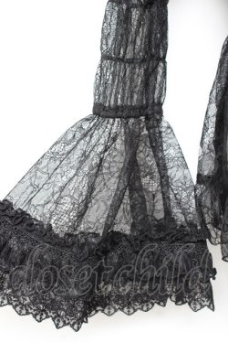画像3: ATELIER PIERROT / Shirring Princess Sleeve Blouse-Lace-  黒 Y-25-11-05-103-EL-BL-SZ-ZY