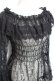 画像4: ATELIER PIERROT / Shirring Princess Sleeve Blouse-Lace-  黒 Y-25-11-05-103-EL-BL-SZ-ZY (4)