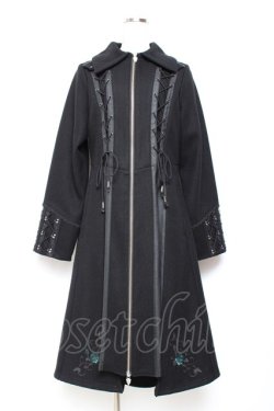 画像5: Ozz oneste / Dark Wizard ケープコート  黒×グリーン Y-25-11-05-105-OO-CO-SZ-ZY