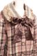 画像3: axes femme / ブロックチェックAラインコート M ピンク Y-25-11-05-106-AX-CO-SZ-ZY (3)