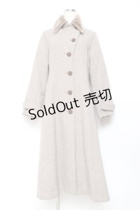 an another angelus / ファー衿付きヘリンボーンコート F ブラウン Y-25-11-05-107-CA-CO-SZ-ZY