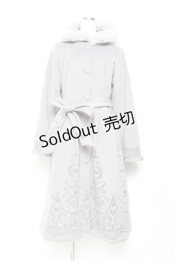 画像1: axes femme / パネル刺繍Ａラインコート M グレー Y-25-11-05-109-AX-CO-SZ-ZY