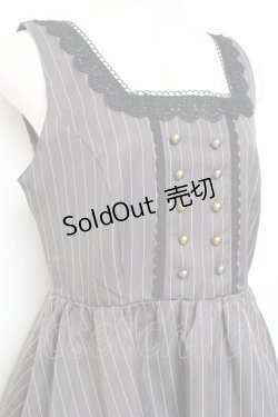 画像3: m petit by misako / TT*AOKストライプジャンパースカート L 濃灰 Y-25-11-05-113-LO-OP-SZ-ZY