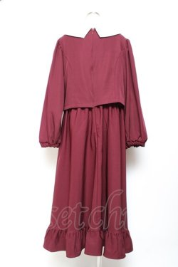 画像2: m petit by misako / マイメロワッペン付きワンピース 4L ボルドー Y-25-11-05-116-LO-OP-SZ-ZY