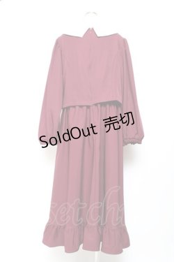 画像2: m petit by misako / マイメロワッペン付きワンピース 4L ボルドー Y-25-11-05-116-LO-OP-SZ-ZY