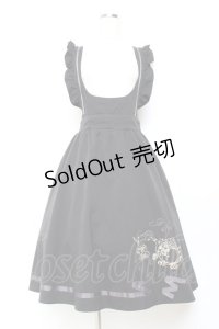 axes femme POETIQUE / ティータイム刺繍吊りスカート M 黒 Y-25-11-05-118-AX-SK-SZ-ZY