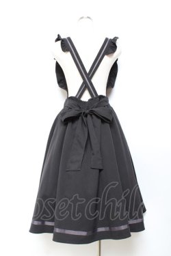 画像3: axes femme POETIQUE / ティータイム刺繍吊りスカート M 黒 Y-25-11-05-118-AX-SK-SZ-ZY