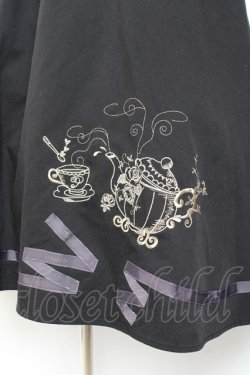 画像4: axes femme POETIQUE / ティータイム刺繍吊りスカート M 黒 Y-25-11-05-118-AX-SK-SZ-ZY