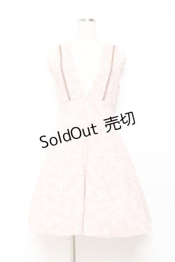 画像1: axes femme / 柄入りチェックジャンスカ M ピンク Y-25-11-05-119-AX-OP-SZ-ZY