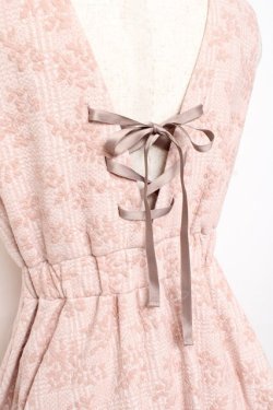 画像3: axes femme / 柄入りチェックジャンスカ M ピンク Y-25-11-05-119-AX-OP-SZ-ZY