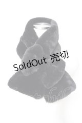 m petit by misako / リボンファーティペット  中黒 Y-25-11-05-019-LO-ZA-SZ-ZY