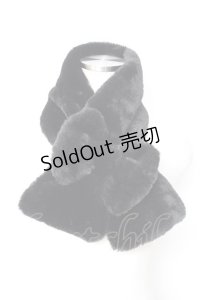 m petit by misako / リボンファーティペット  中黒 Y-25-11-05-019-LO-ZA-SZ-ZY