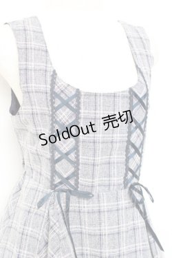 画像3: axes femme / チェック柄ジャンパースカート M 紺 Y-25-11-05-121-AX-OP-SZ-ZI