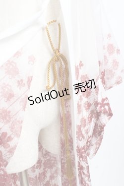 画像3: axes femme kawaii / 彼岸花柄シアー着物風羽織 M 白 Y-25-11-05-123-AX-TO-SZ-ZY