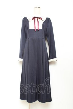 画像1: axes femme / ストロベリー刺繍ワンピース F 紺 Y-25-11-05-124-AX-OP-SZ-ZY